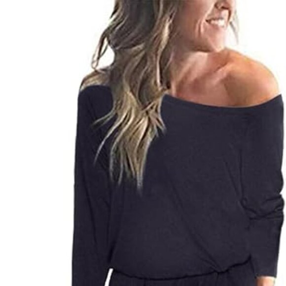 PRETTY GARDEN Womens Casual Long Sleeve Crewneck Shoulder Elastic Waist XL NWTs - Picture 7 of 7